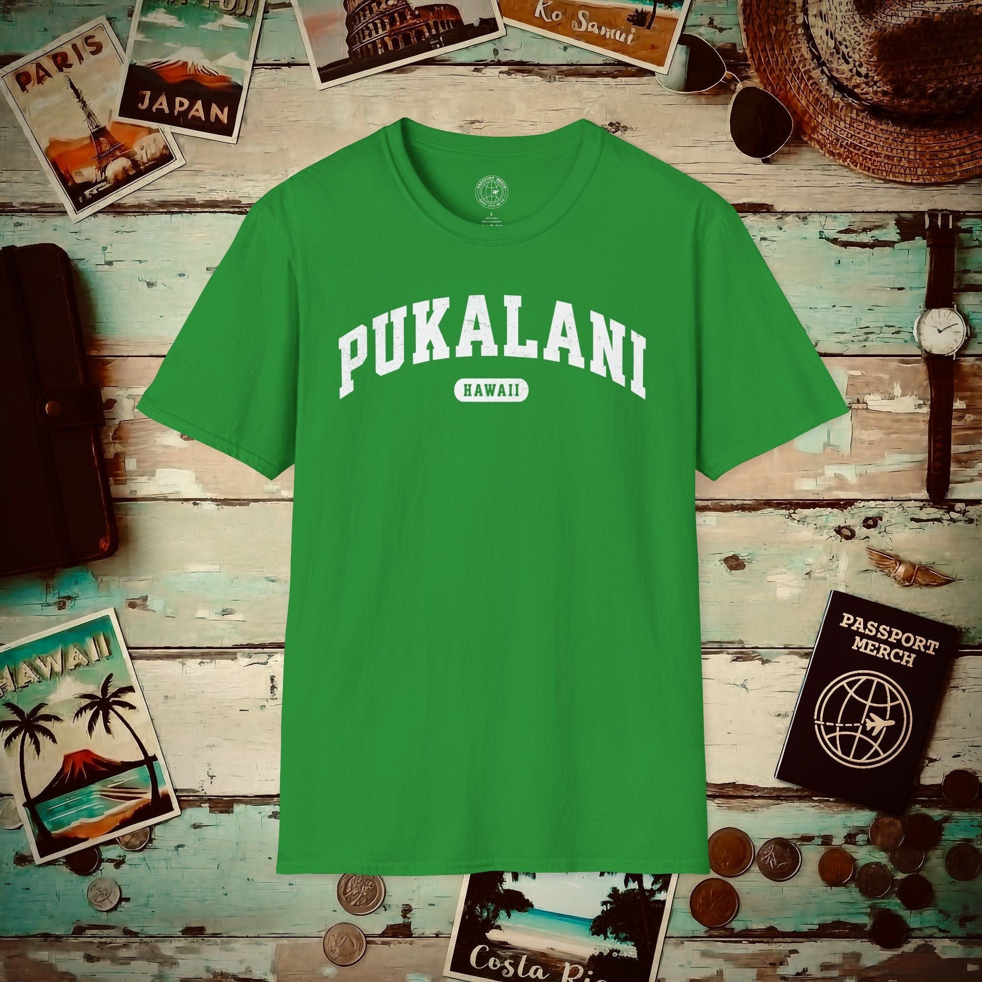 Classic Athletic, Pukalani, Hawaii (Fan Service) T-Shirt Irish Green / S