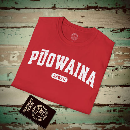 Classic Athletic, Puowaina, Hawaii (Fan Service) T-Shirt Red / S