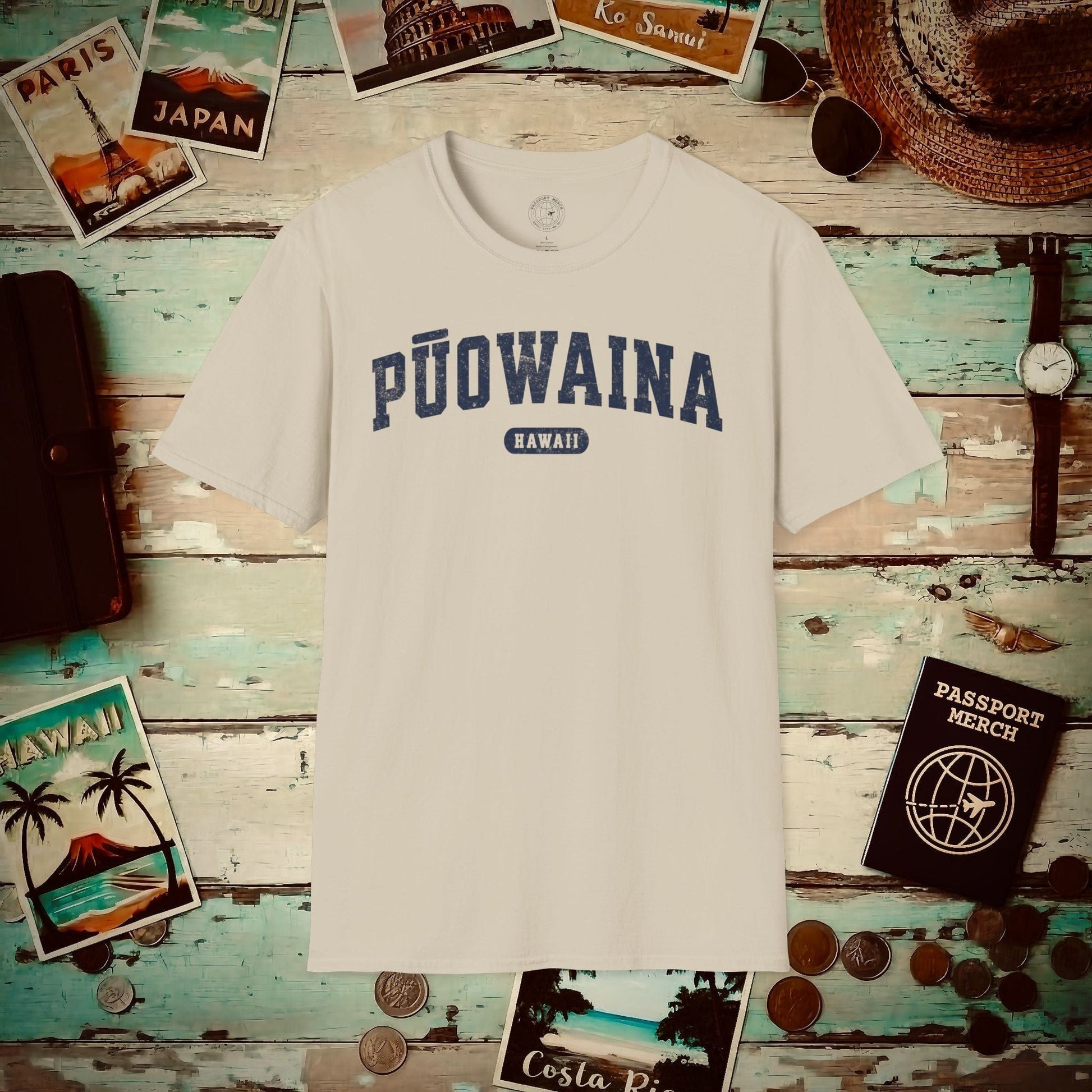 Classic Athletic, Puowaina, Hawaii (Fan Service) T-Shirt Sand / S