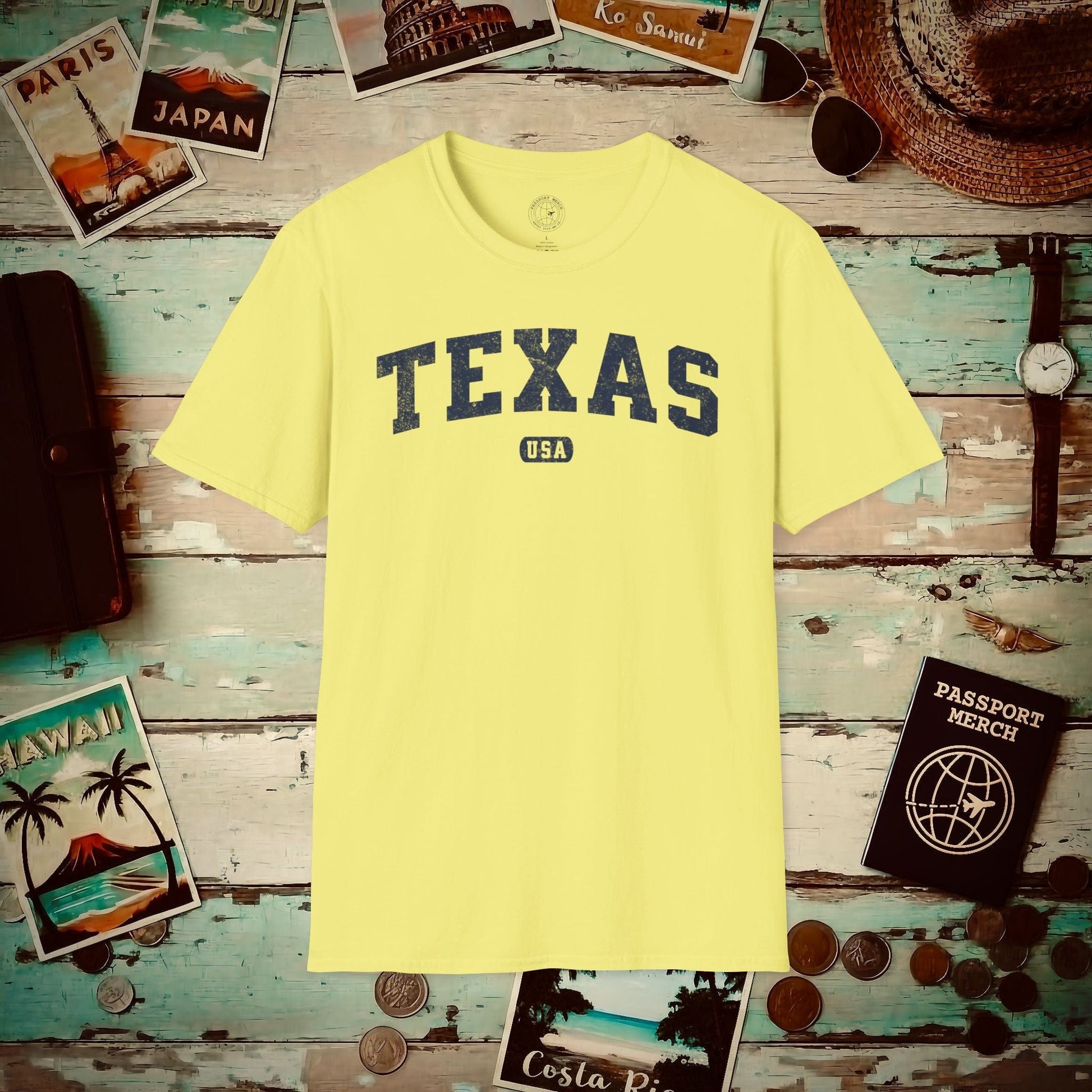 Classic Athletic, Texas (50 States Edition) T-Shirt Cornsilk / S