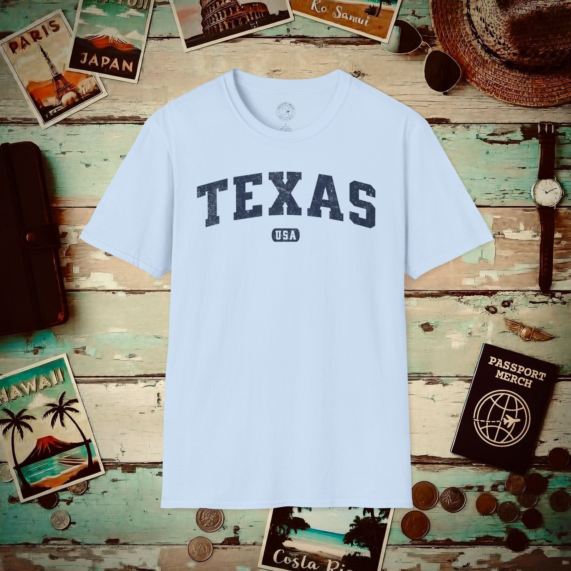 Classic Athletic, Texas (50 States Edition) T-Shirt Light Blue / S