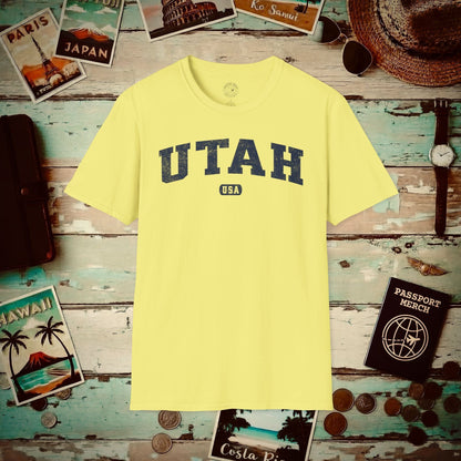 Classic Athletic, Utah (50 States Edition) T-Shirt Cornsilk / S