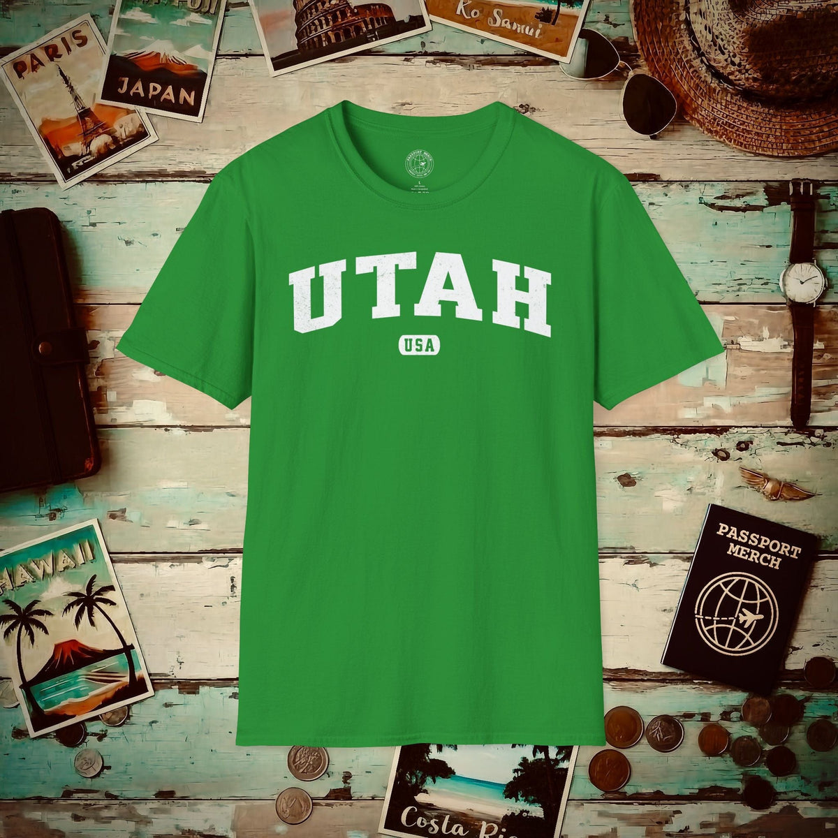 Classic Athletic, Utah (50 States Edition) T-Shirt Irish Green / S