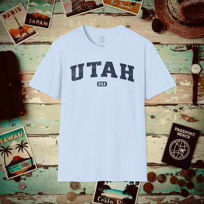 Classic Athletic, Utah (50 States Edition) T-Shirt Light Blue / S