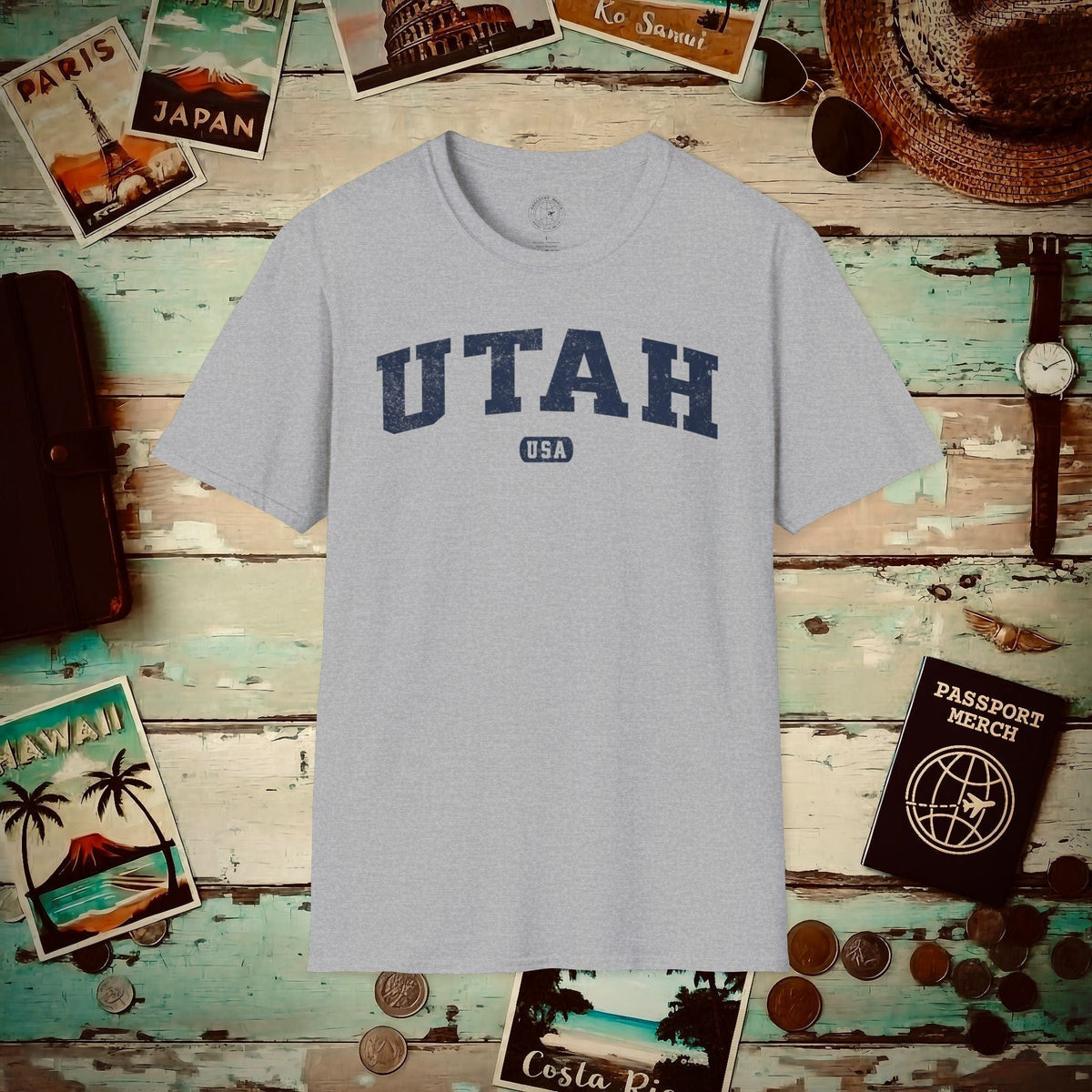Classic Athletic, Utah (50 States Edition) T-Shirt Sport Grey / S