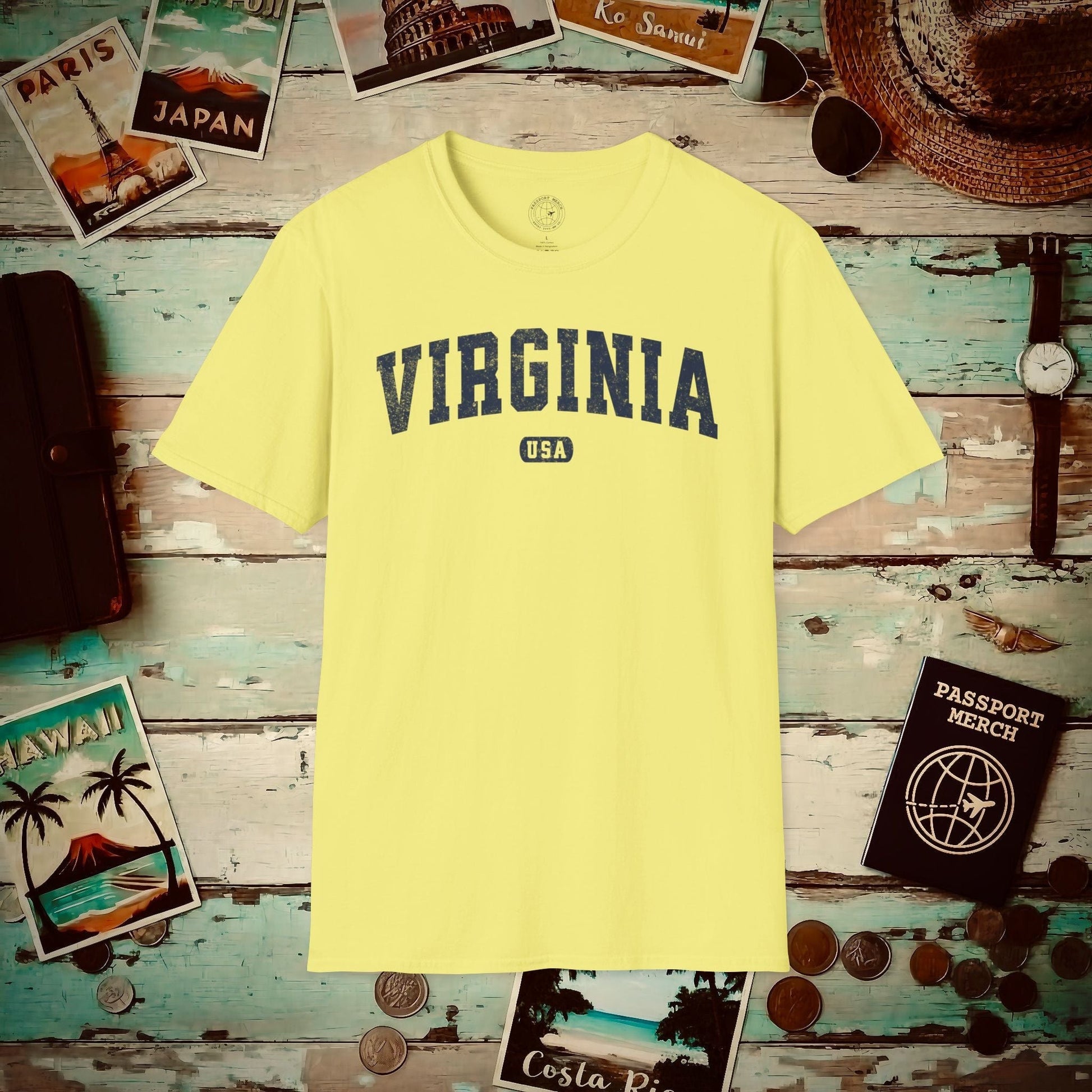 Classic Athletic, Virginia (50 States Edition) T-Shirt Cornsilk / S
