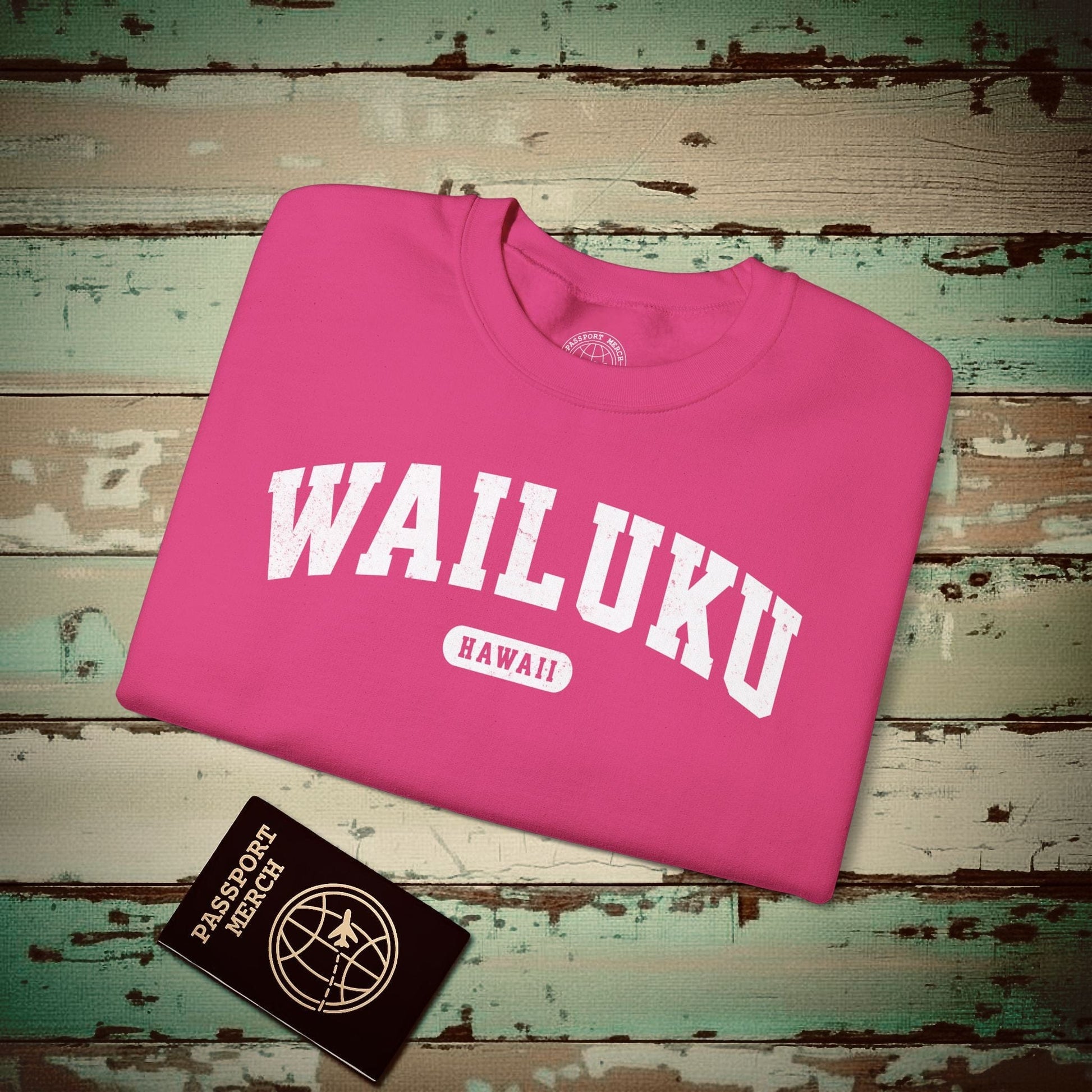 Classic Athletic, Wailuku, Hawaii (Fan Service) Crewneck Heliconia / S