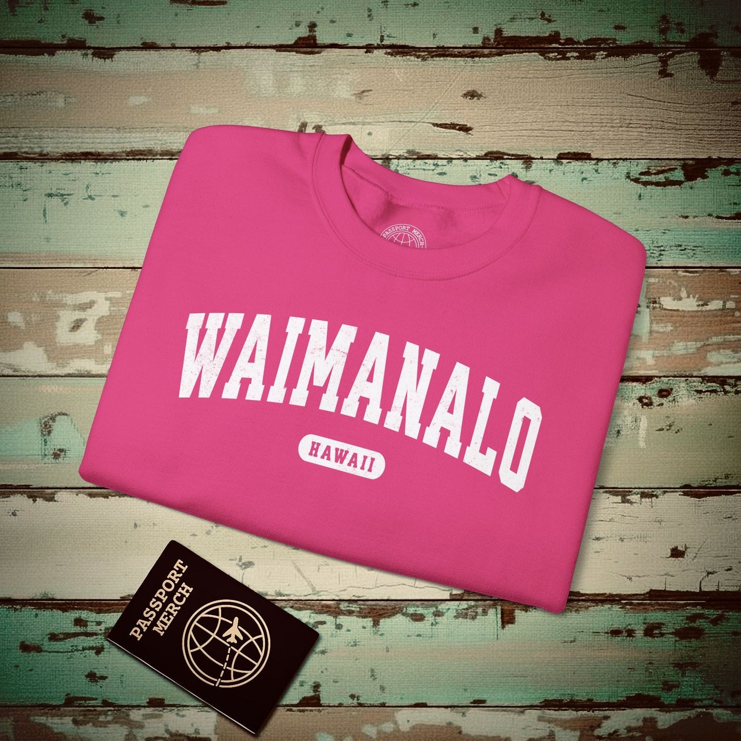 Classic Athletic, Waimanalo, Hawaii (Fan Service) Crewneck Heliconia / S