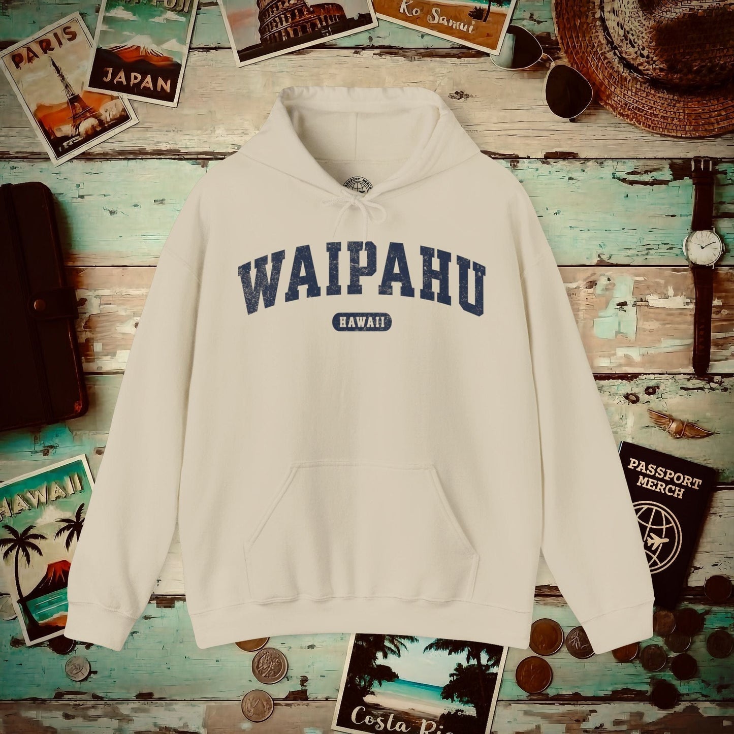 Classic Athletic, Waipahu, Hawaii (Fan Service) Hoodie Sand / S