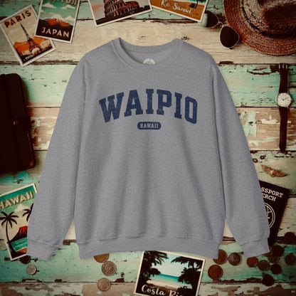 Classic Athletic, Waipio, Hawaii (Fan Service) Crewneck Graphite Heather / S