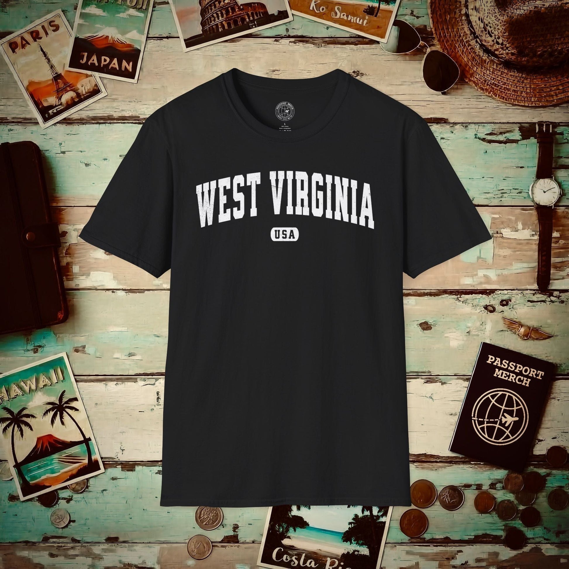 Classic Athletic, West Virginia (50 States Edition) T-Shirt Black / S