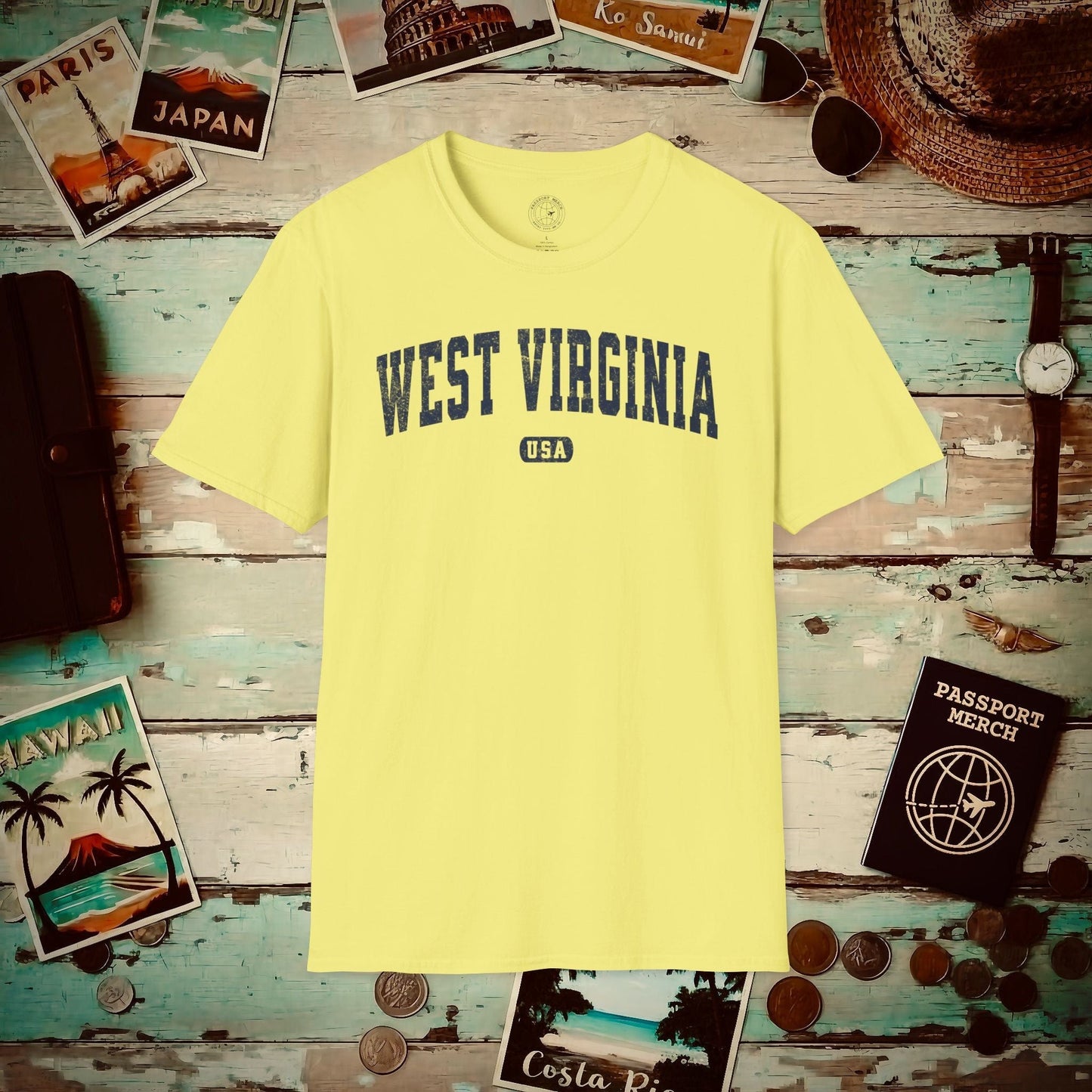 Classic Athletic, West Virginia (50 States Edition) T-Shirt Cornsilk / S