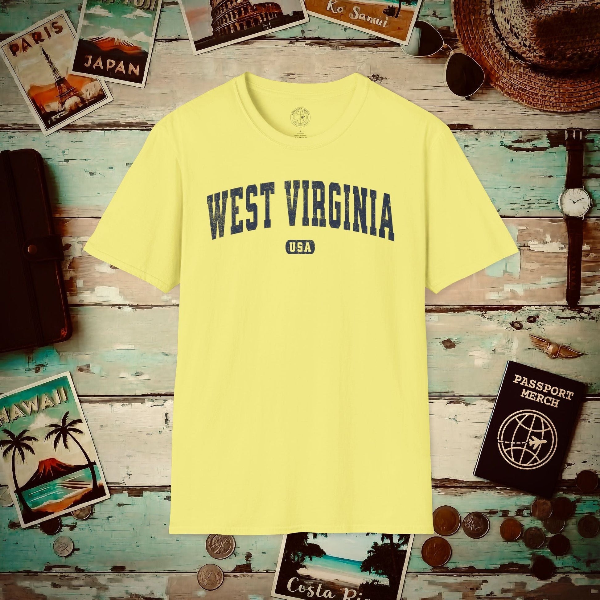 Classic Athletic, West Virginia (50 States Edition) T-Shirt Cornsilk / S