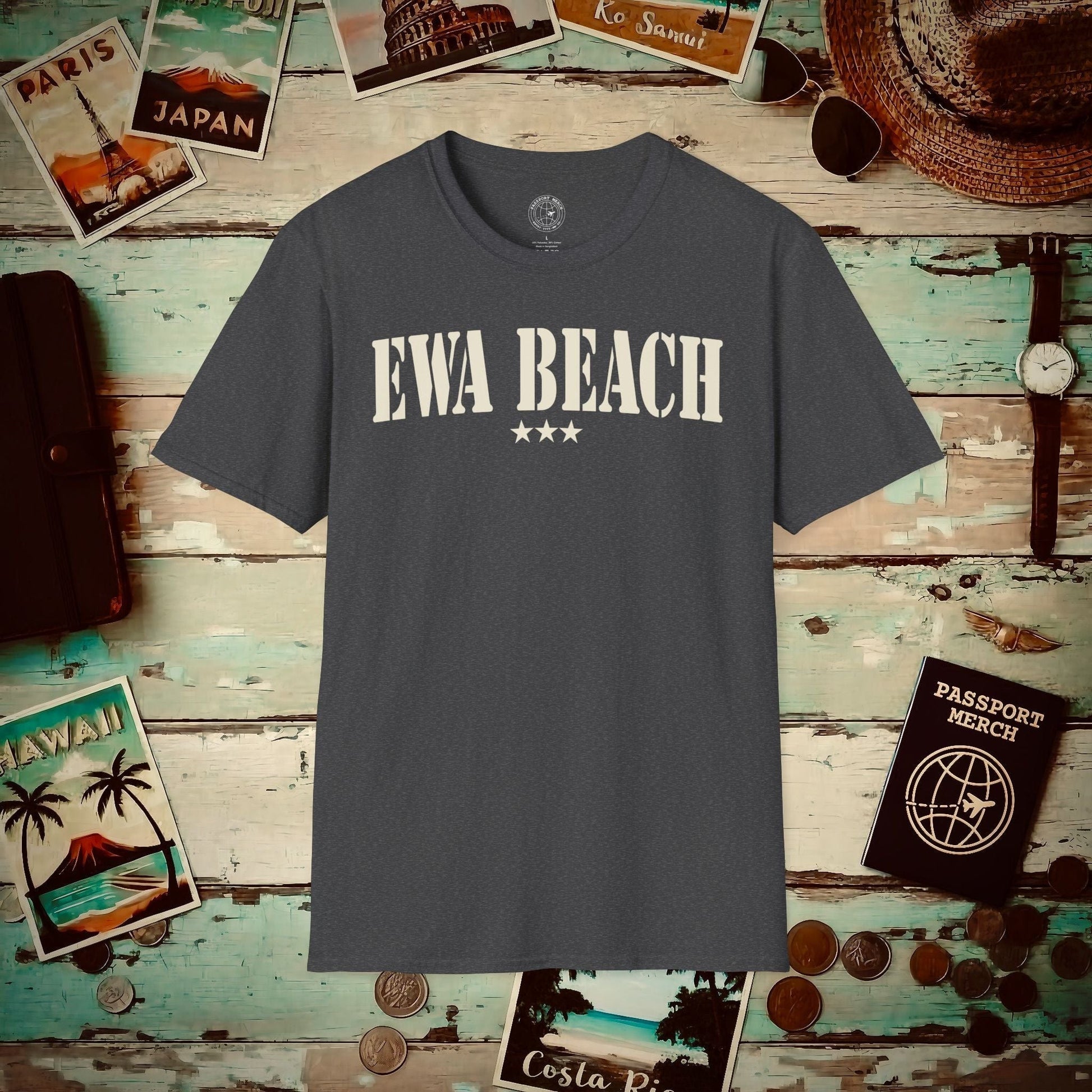 Classic Military, Ewa Beach, Hawaii T-Shirt Dark Heather / S