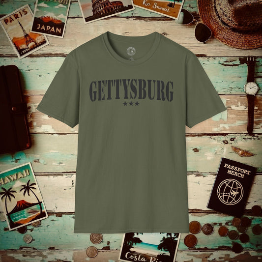 Classic Military, Gettysburg, Pennsylvania T-Shirt Military Green / S