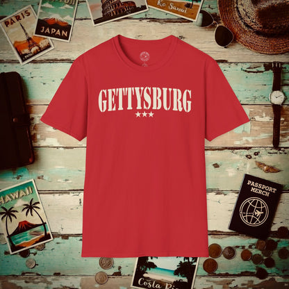 Classic Military, Gettysburg, Pennsylvania T-Shirt Red / S