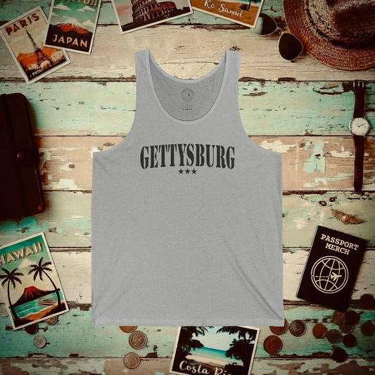 Classic Military, Gettysburg, Pennsylvania Tank Top Athletic Heather / XS