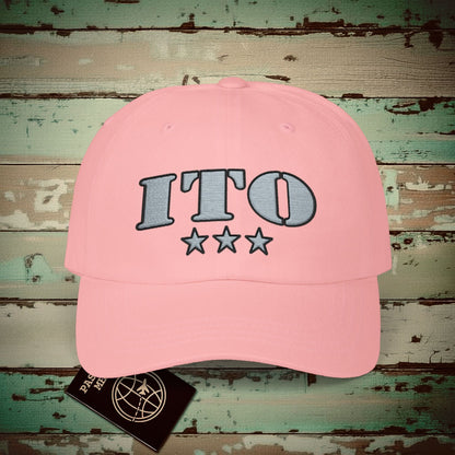 Classic Military, Hilo Hawaii Airport Code (ITO) Embroidered Hat Pink / One size