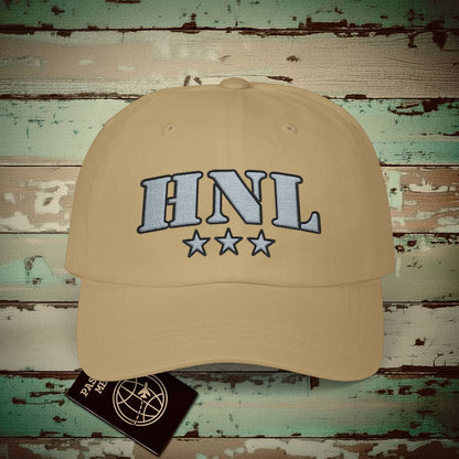 Classic Military, Honolulu Hawaii Airport Code (HNL) Embroidered Hat Khaki / One size