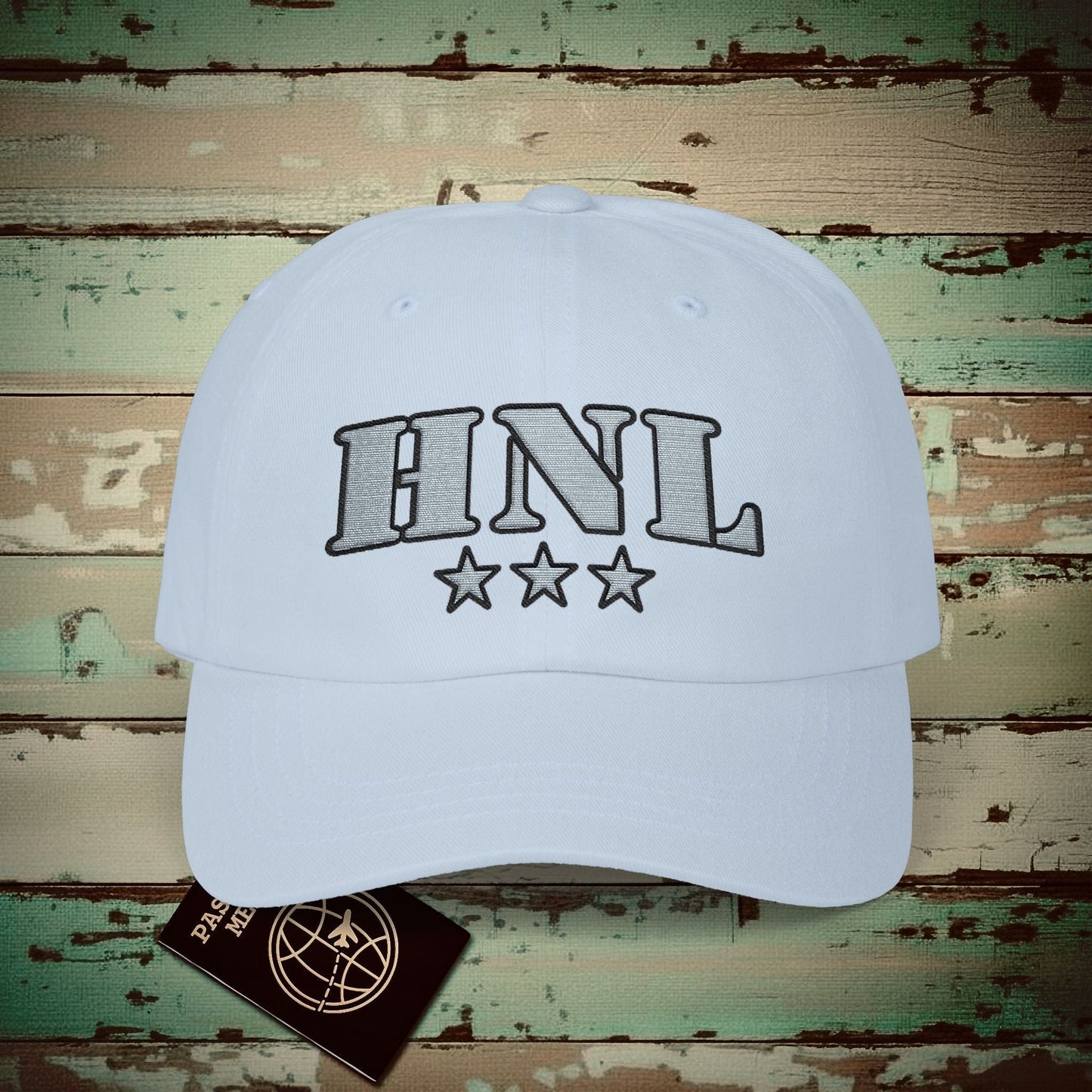 Classic Military, Honolulu Hawaii Airport Code (HNL) Embroidered Hat Light Blue / One size
