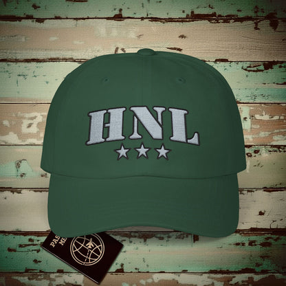 Classic Military, Honolulu Hawaii Airport Code (HNL) Embroidered Hat Spruce / One size