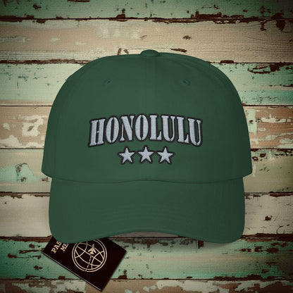Classic Military, Honolulu, Hawaii Embroidered Hat Spruce / One size