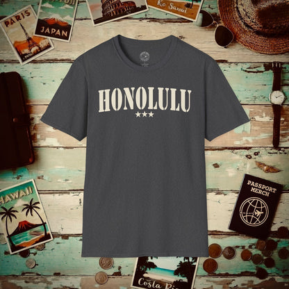 Classic Military, Honolulu, Hawaii T-Shirt Dark Heather / S