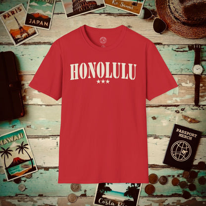Classic Military, Honolulu, Hawaii T-Shirt Red / S