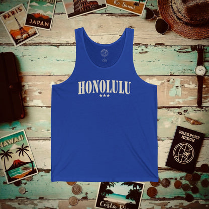 Classic Military, Honolulu, Hawaii Tank Top True Royal / XS