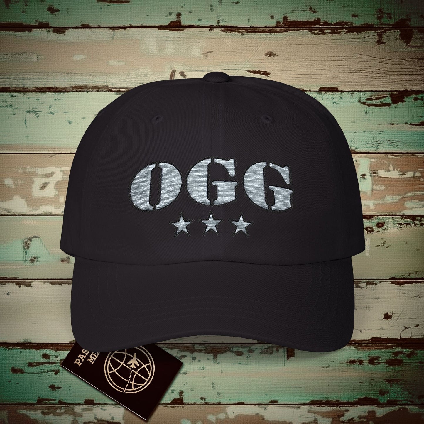 Classic Military, Kahului Hawaii Airport Code (OGG) Embroidered Hat Black / One size