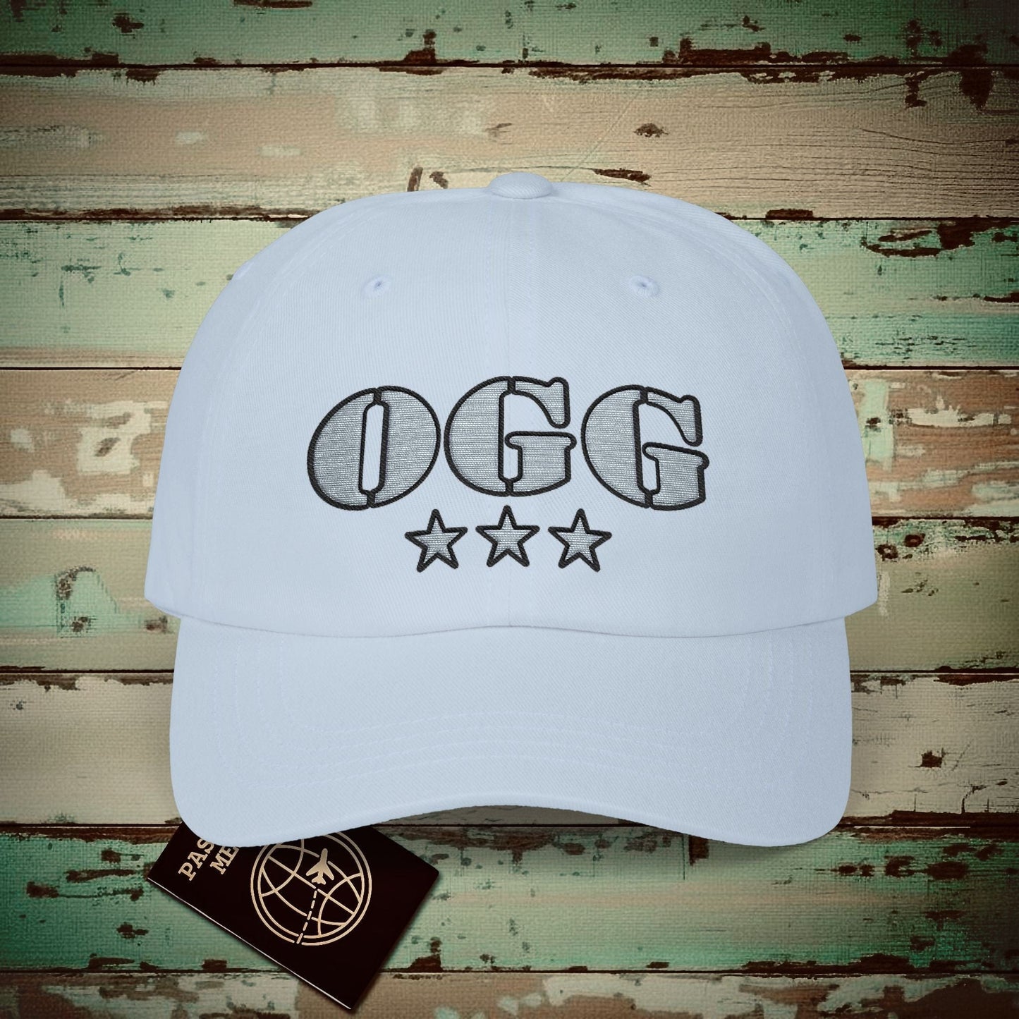 Classic Military, Kahului Hawaii Airport Code (OGG) Embroidered Hat Light Blue / One size
