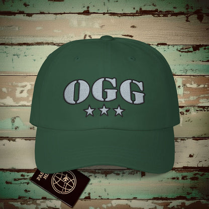 Classic Military, Kahului Hawaii Airport Code (OGG) Embroidered Hat Spruce / One size