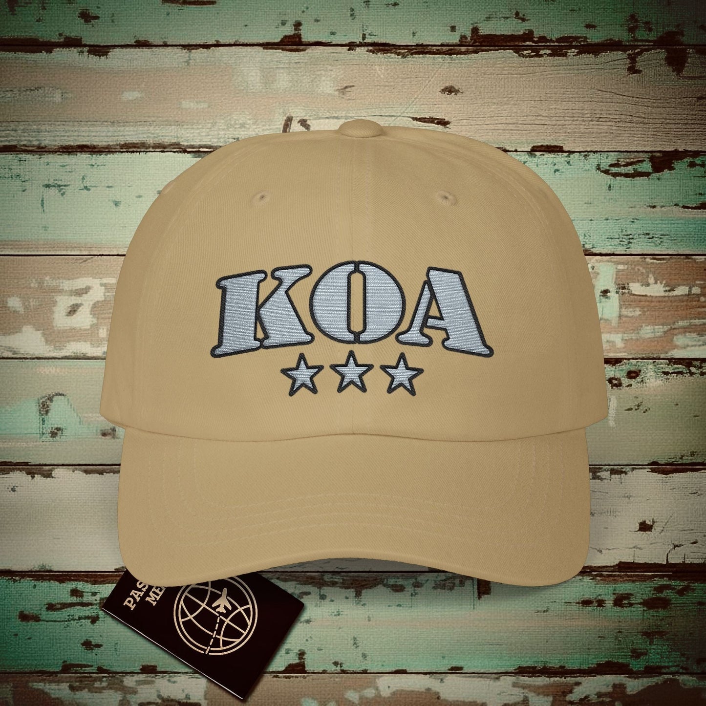 Classic Military, Kona Hawaii Airport Code (KOA) Embroidered Hat Khaki / One size