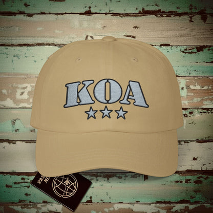 Classic Military, Kona Hawaii Airport Code (KOA) Embroidered Hat Khaki / One size