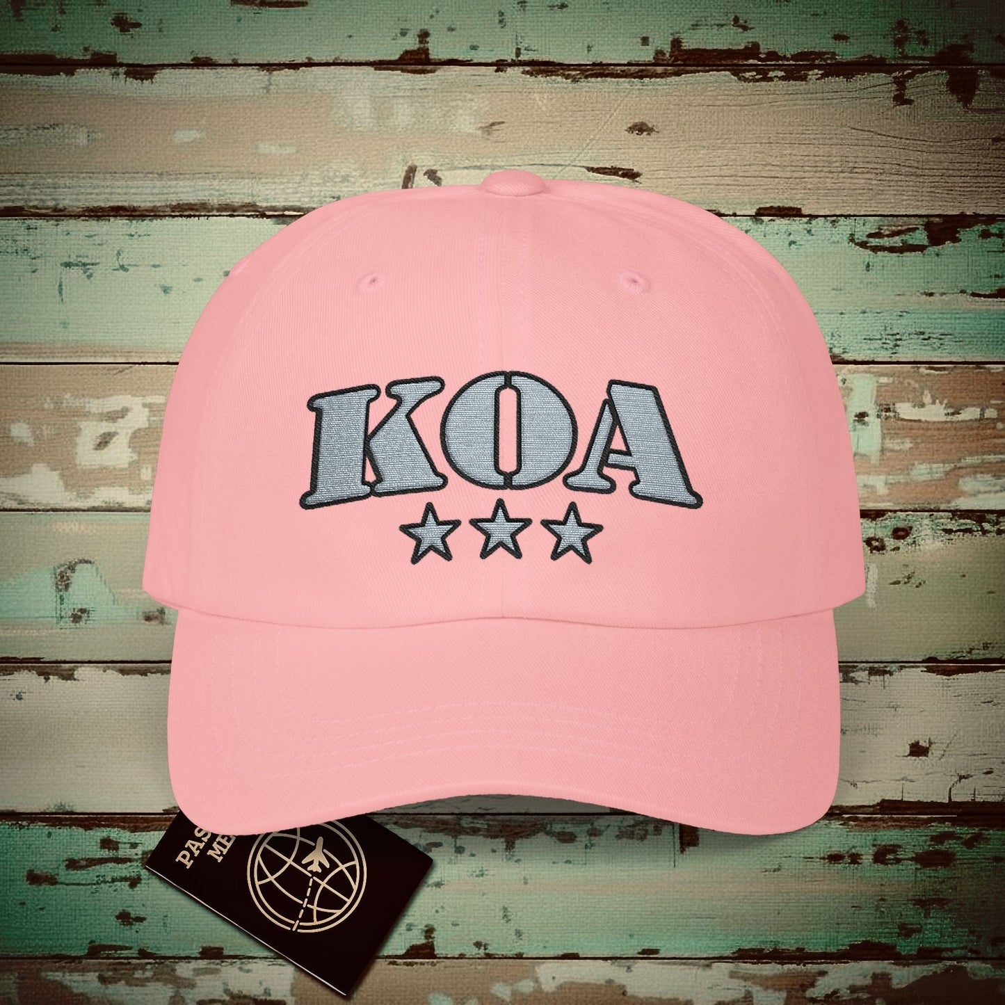Classic Military, Kona Hawaii Airport Code (KOA) Embroidered Hat Pink / One size