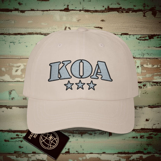 Classic Military, Kona Hawaii Airport Code (KOA) Embroidered Hat Stone / One size