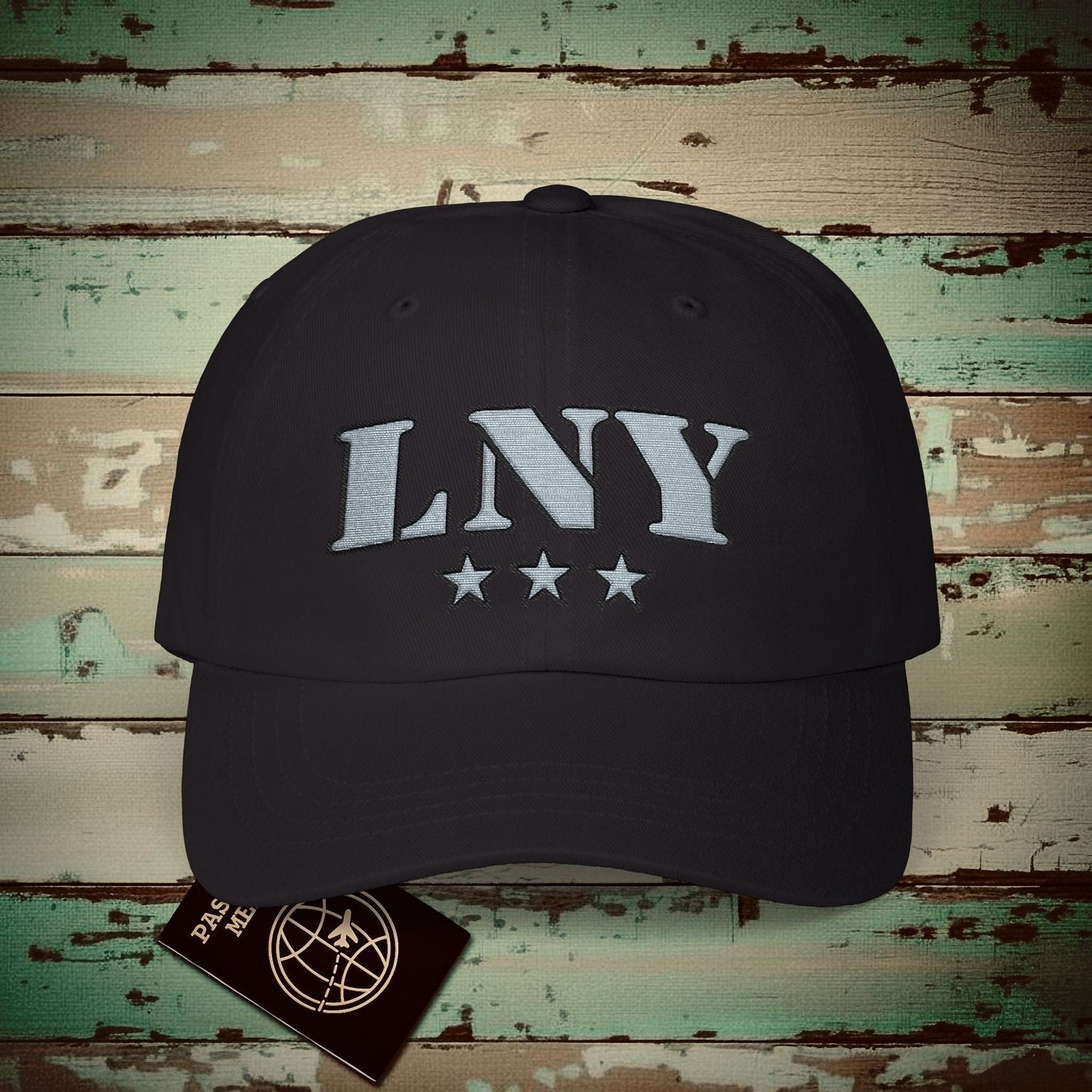 Classic Military, Lanai Hawaii Airport Code (LNY) Embroidered Hat Black / One size