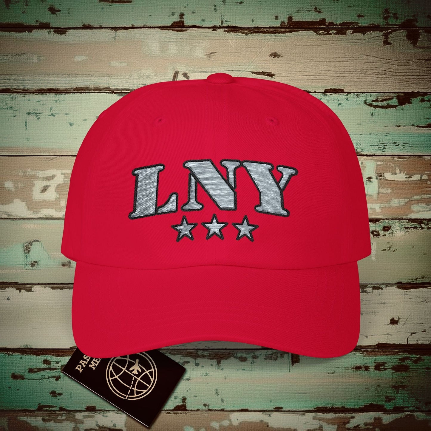 Classic Military, Lanai Hawaii Airport Code (LNY) Embroidered Hat Cranberry / One size