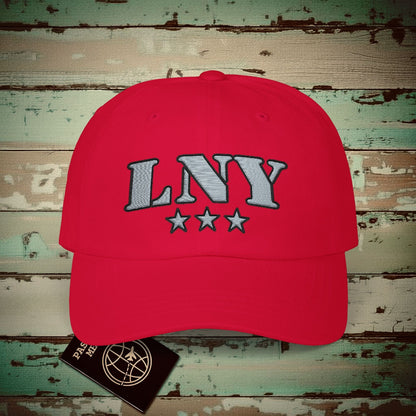 Classic Military, Lanai Hawaii Airport Code (LNY) Embroidered Hat Cranberry / One size