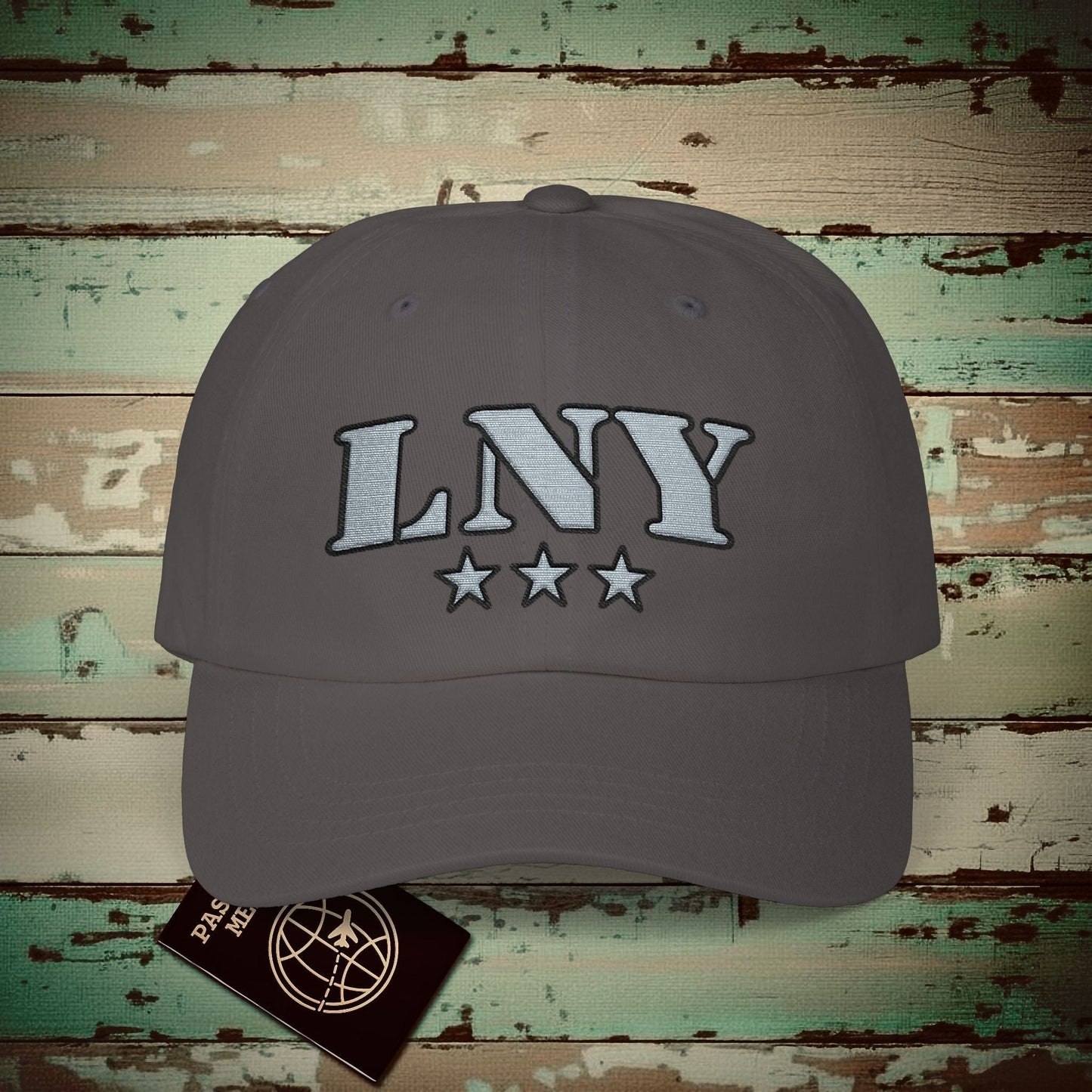Classic Military, Lanai Hawaii Airport Code (LNY) Embroidered Hat Dark Grey / One size