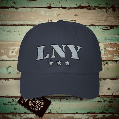 Classic Military, Lanai Hawaii Airport Code (LNY) Embroidered Hat Navy / One size