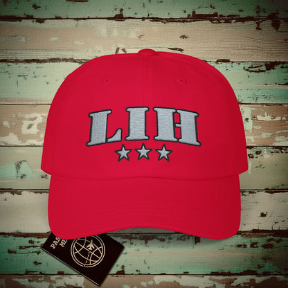 Classic Military, Lihue Hawaii Airport Code (LIH) Embroidered Hat Cranberry / One size
