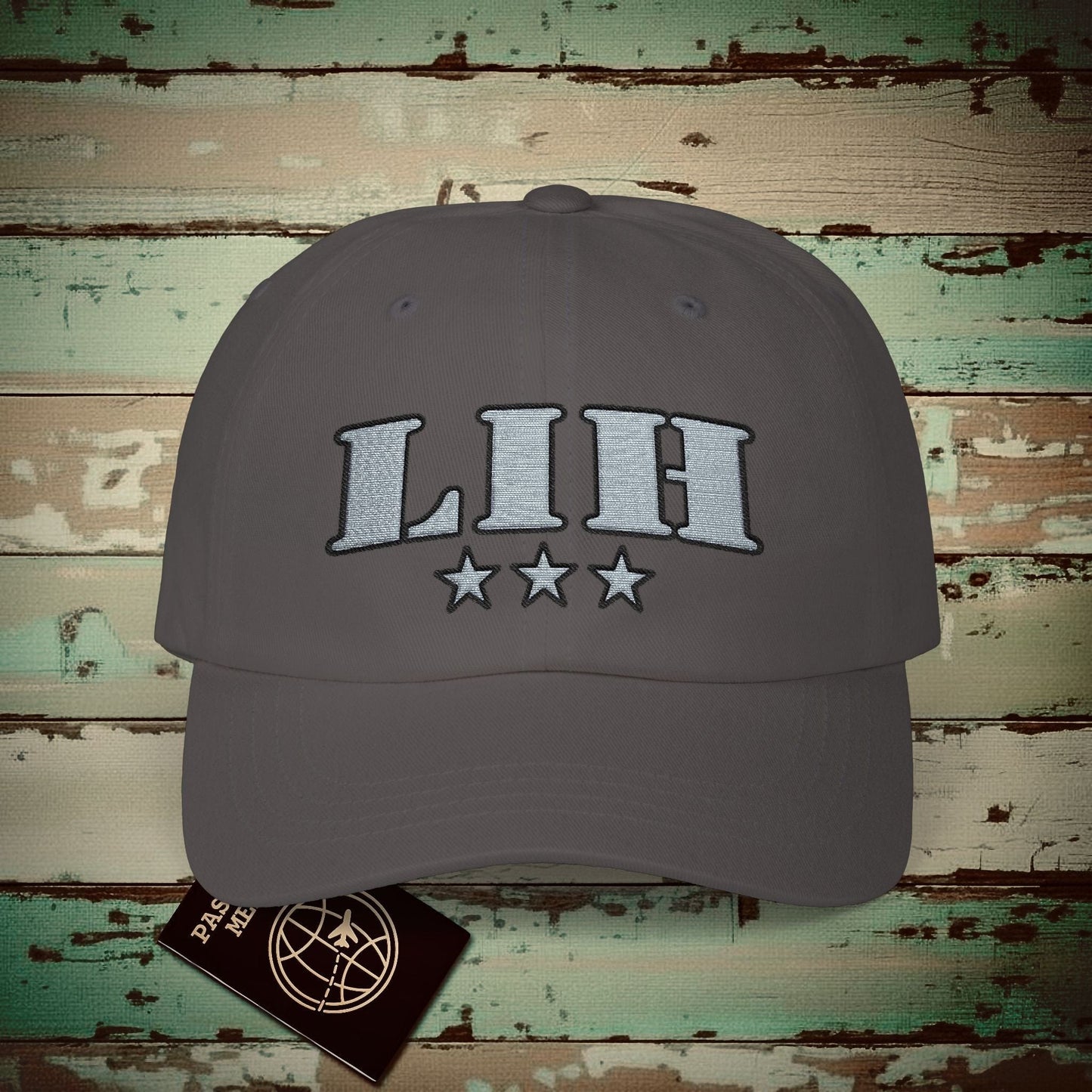Classic Military, Lihue Hawaii Airport Code (LIH) Embroidered Hat Dark Grey / One size