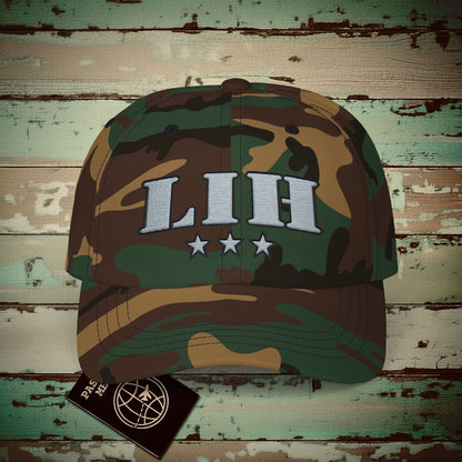 Classic Military, Lihue Hawaii Airport Code (LIH) Embroidered Hat Green Camo / One size