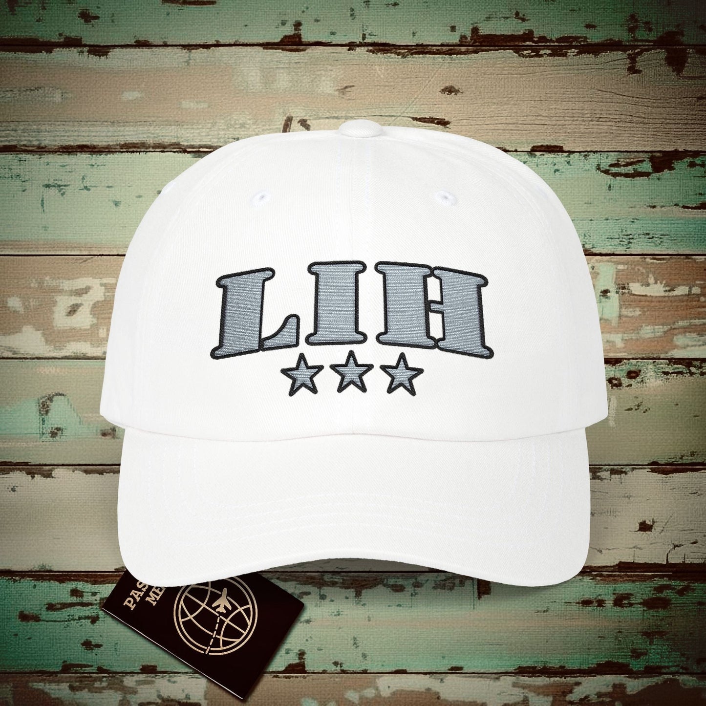 Classic Military, Lihue Hawaii Airport Code (LIH) Embroidered Hat White / One size