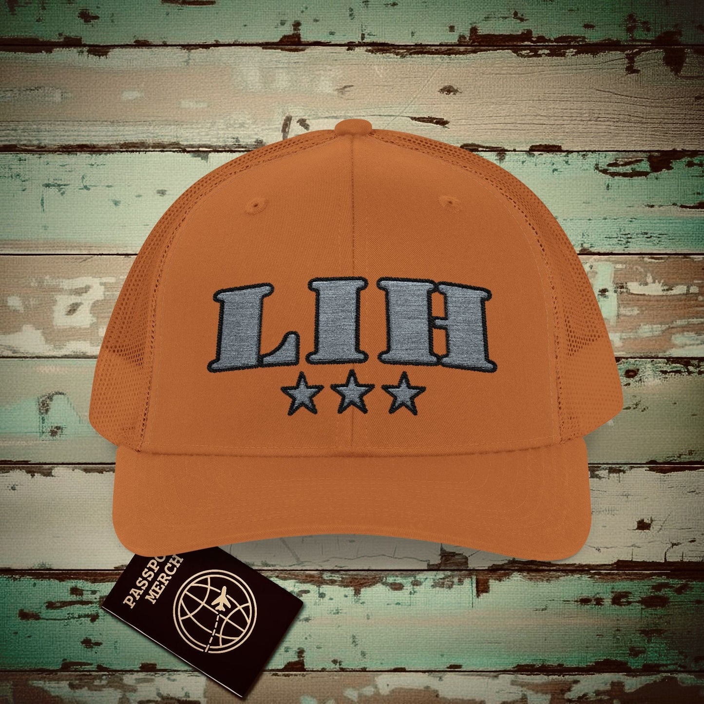 Classic Military, Lihue Hawaii Airport Code (LIH) Embroidered Trucker Hat Caramel / One size