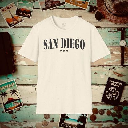 Classic Military, San Diego, California T-Shirt Natural / S