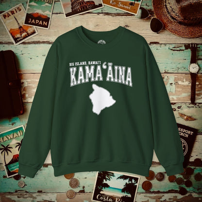 Classic University (Kamaaina Edition), Big Island, Hawaii Crewneck Forest Green / S