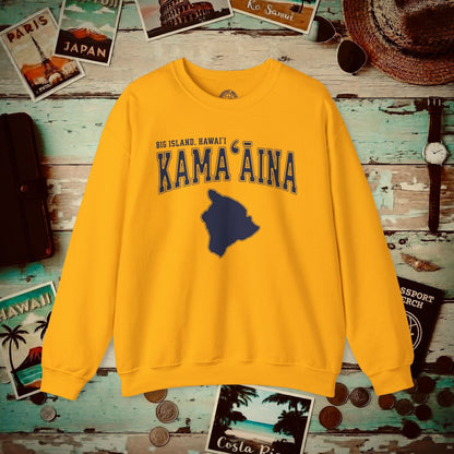 Classic University (Kamaaina Edition), Big Island, Hawaii Crewneck Gold / S