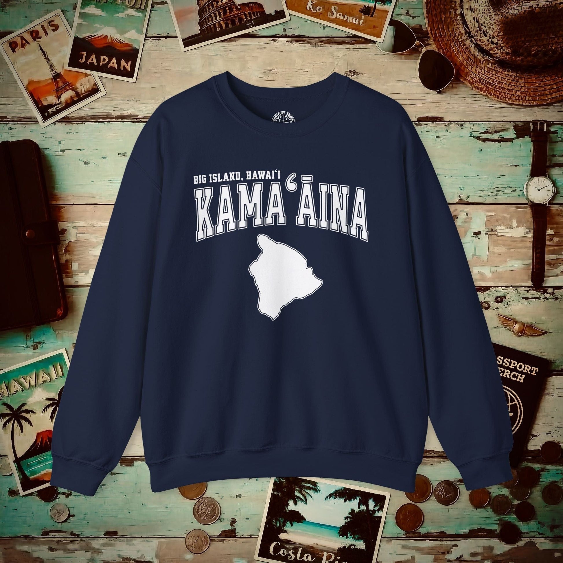 Classic University (Kamaaina Edition), Big Island, Hawaii Crewneck Navy / S